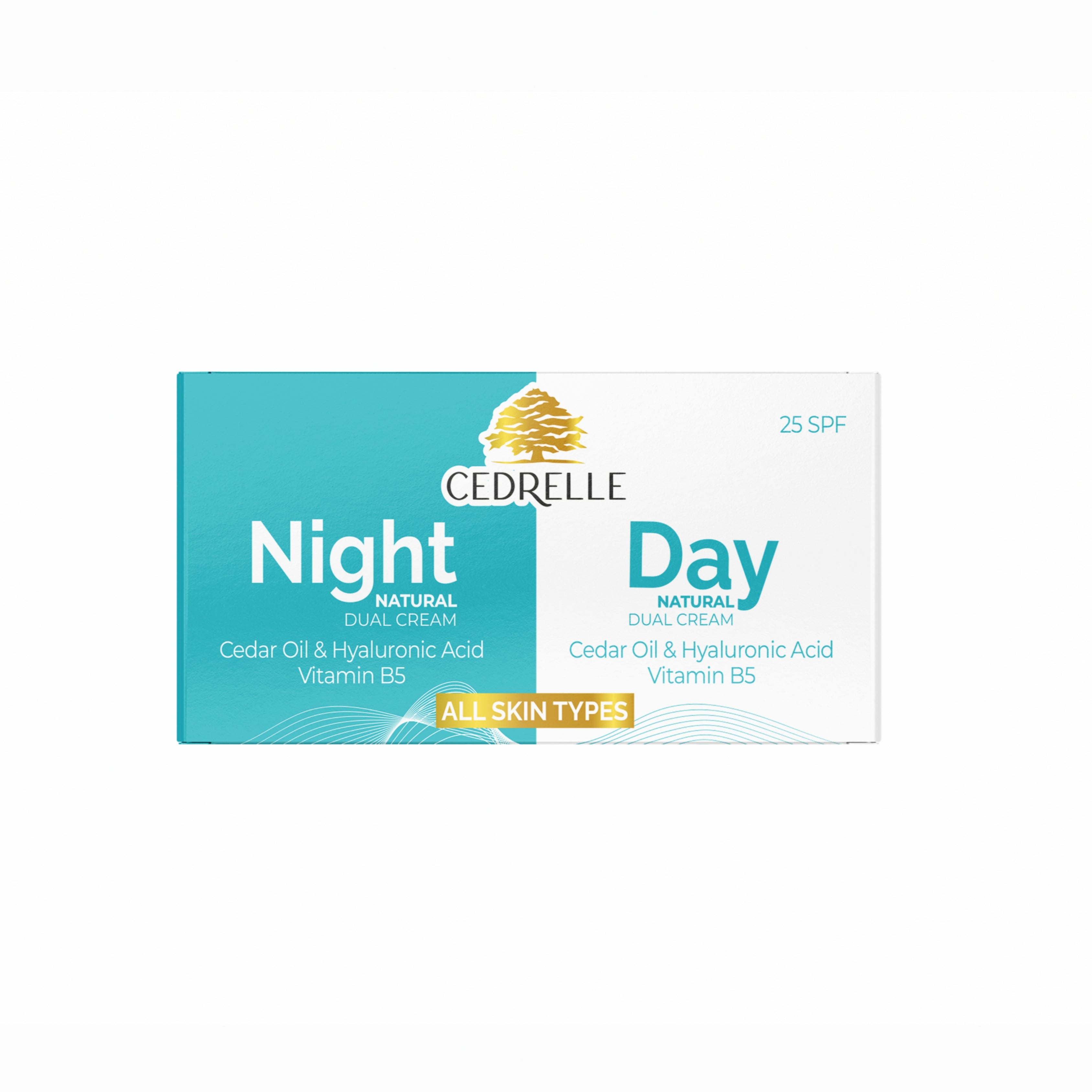 Cedrelle Duo Cremă Zi și Noapte – SPF 25, Vitamina B5, Îngrijire Completă cu ulei de cedru