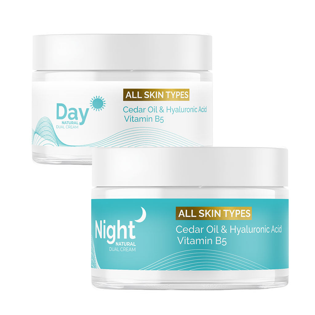 Cedrelle Duo Cremă Zi și Noapte – SPF 25, Vitamina B5, Îngrijire Completă cu ulei de cedru